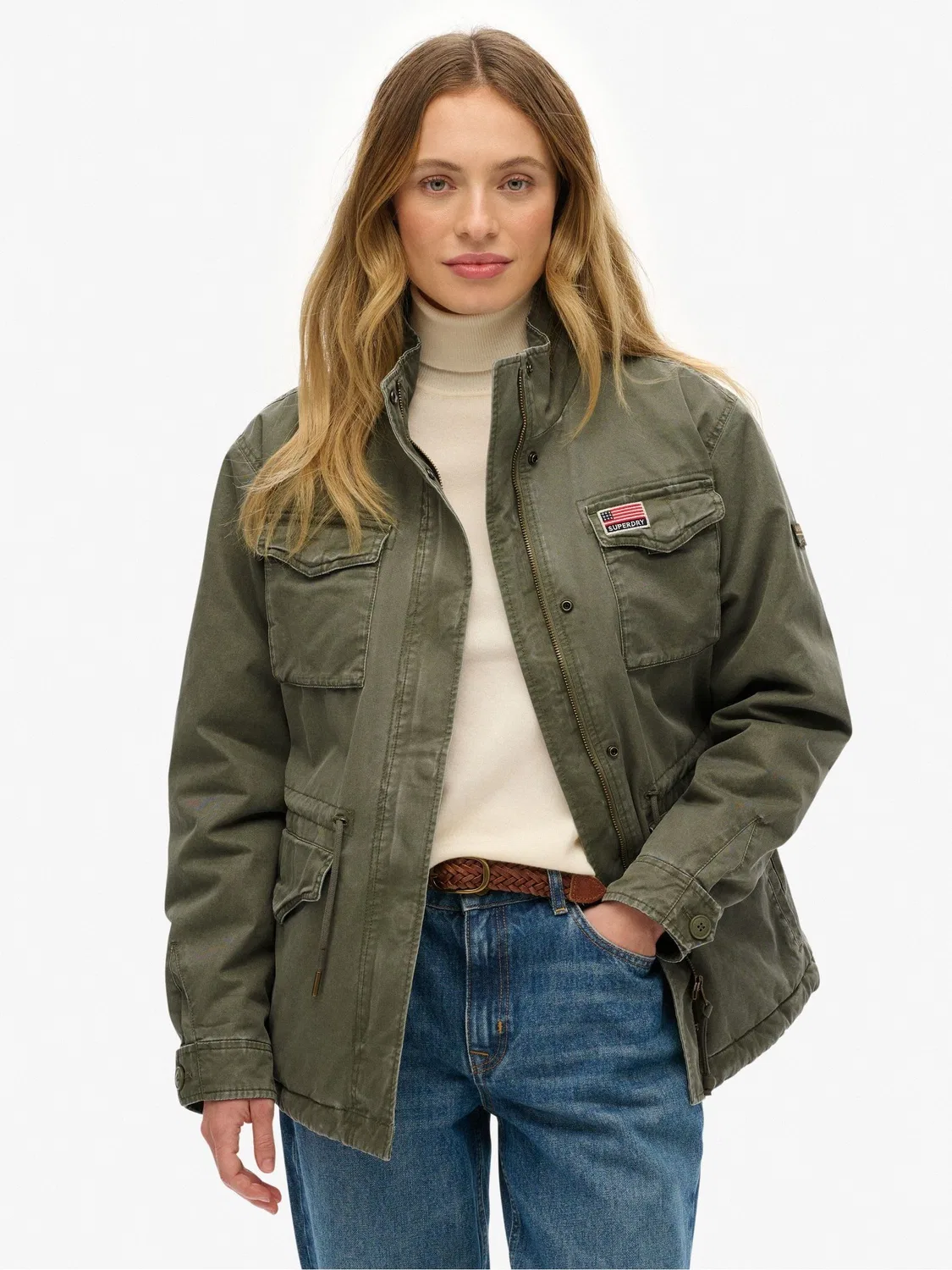 Куртка военная Borg Superdry, зеленый — фото 2