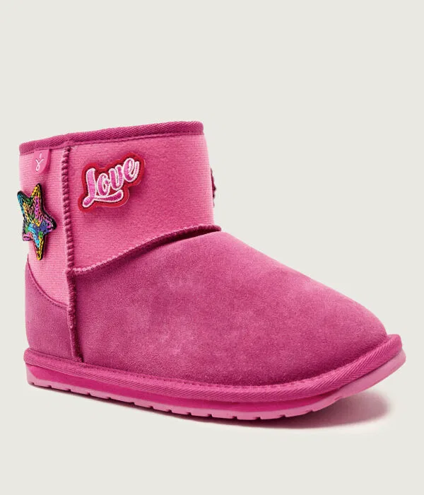 Детские сапоги зимние Emu Australia X BARBIE, Rosa