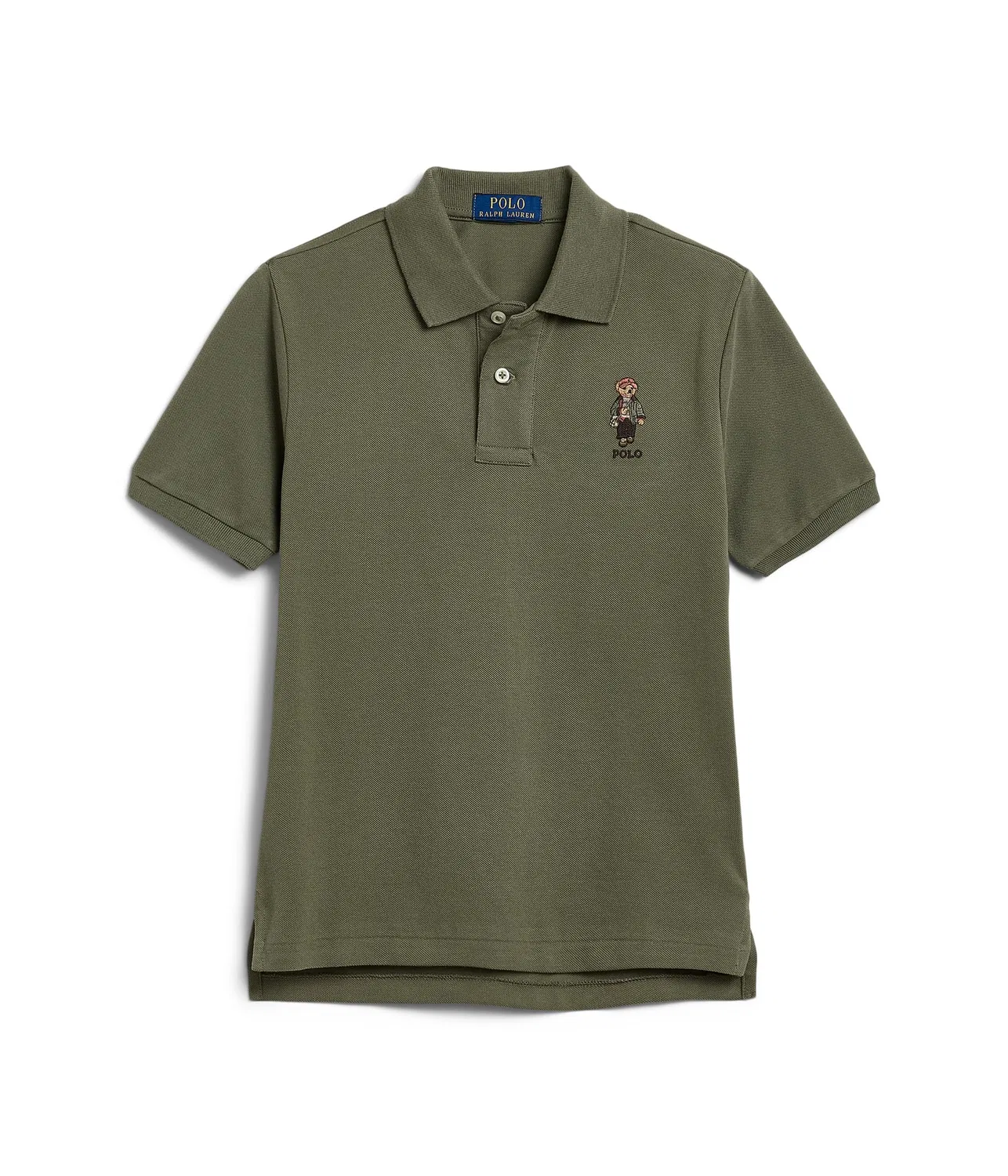 Хлопковая сетчатая рубашка-поло Polo Bear (для детей постарше) Polo Ralph Lauren Kids, Cruise Olive