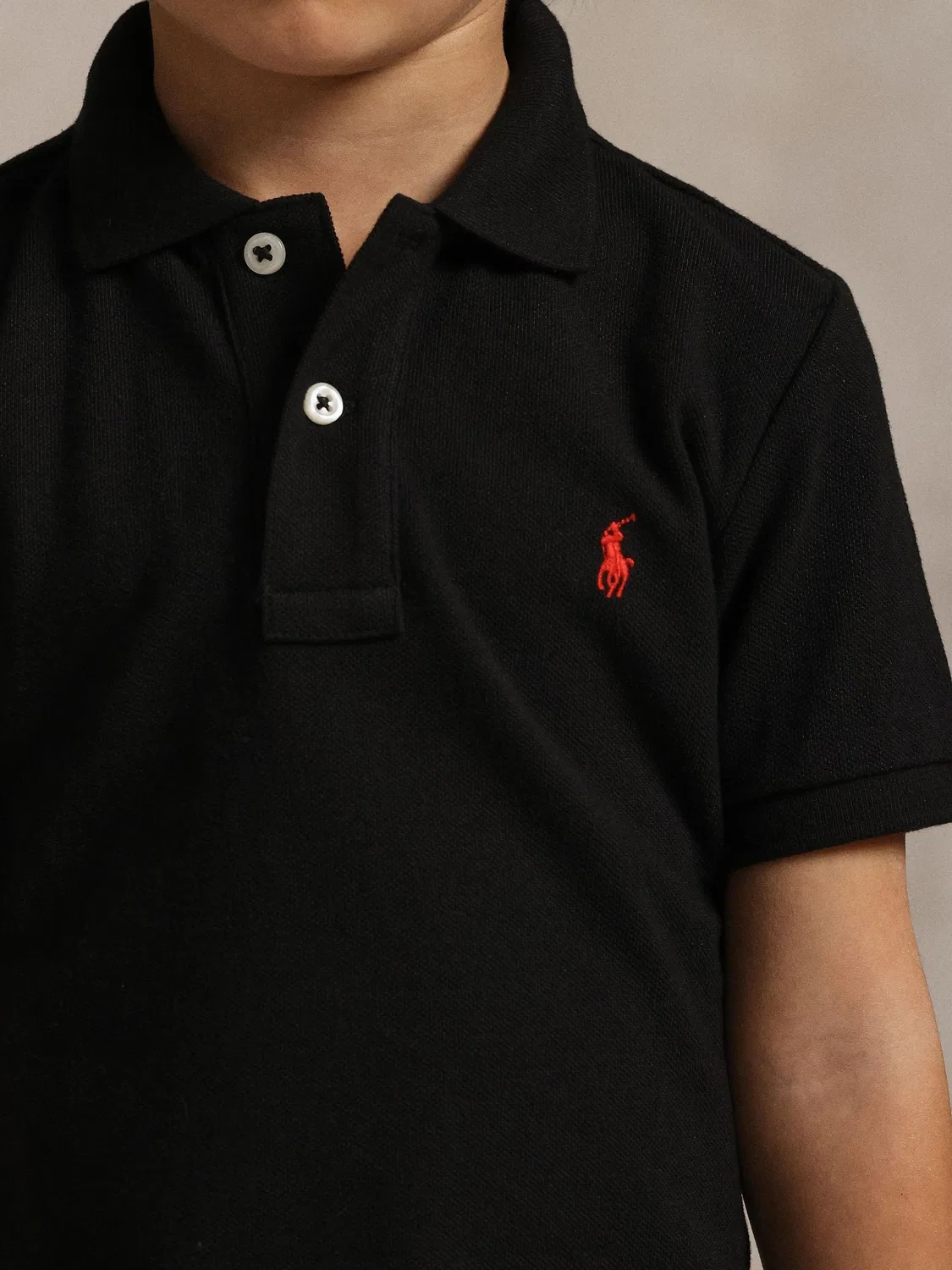 Поло из пике Polo Ralph Lauren, черный — фото 2