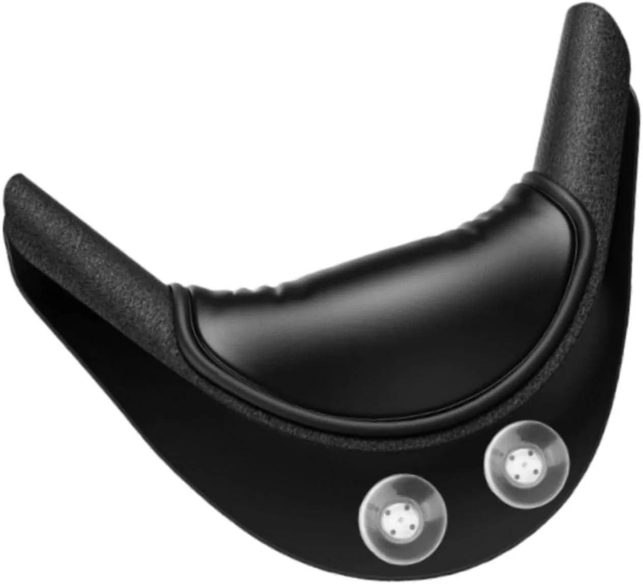 Подушка для шеи, misppro, PU-кожа и силикон, 20,5x16 см, Schwarz — фото 4