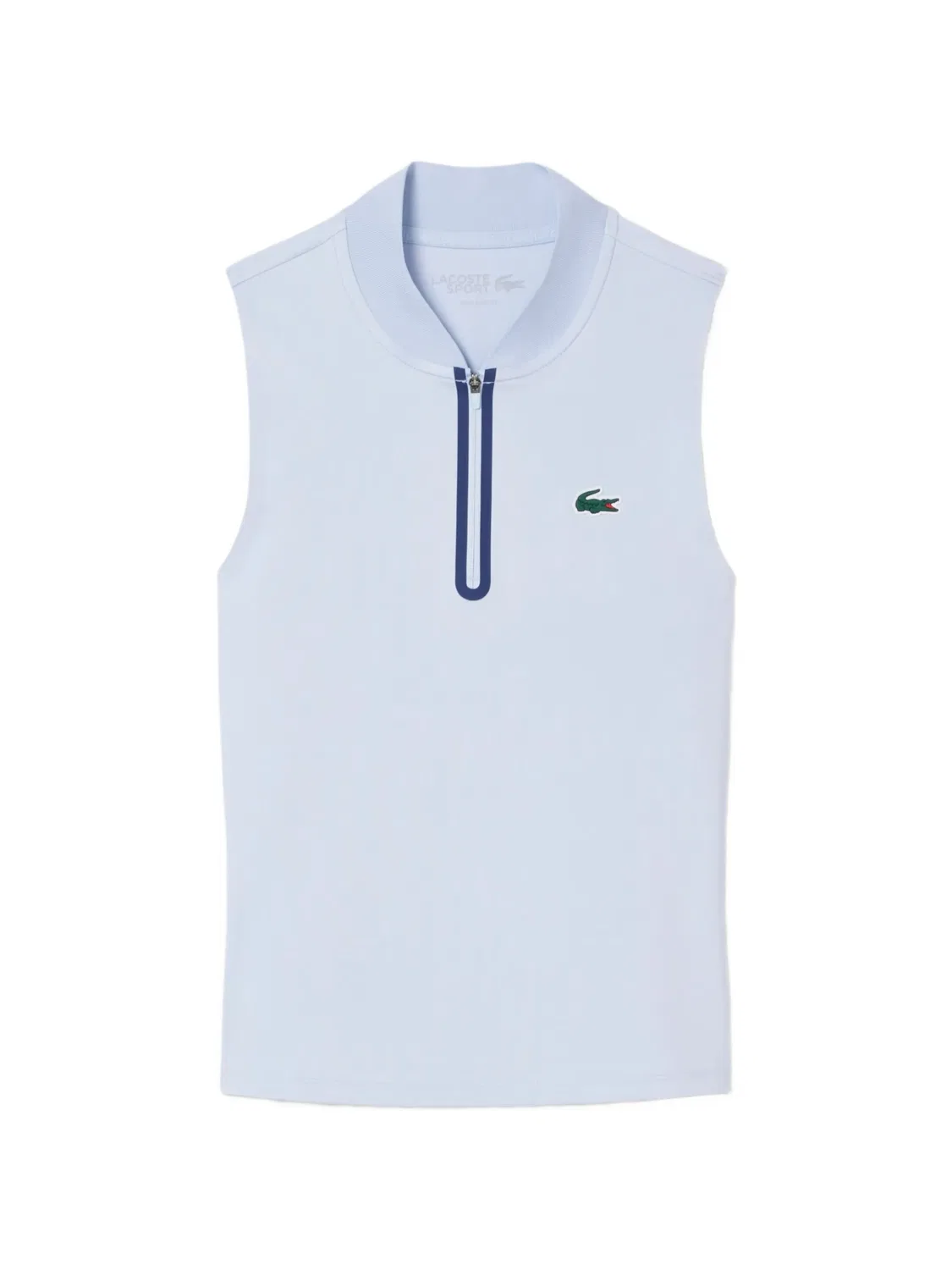 Спортивный топ без рукавов на молнии Lacoste, синий