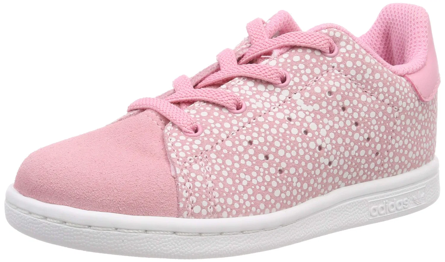 Детские кроссовки на шнуровке adidas Stan Smith El, Light Pink Light Pink Ftwr White