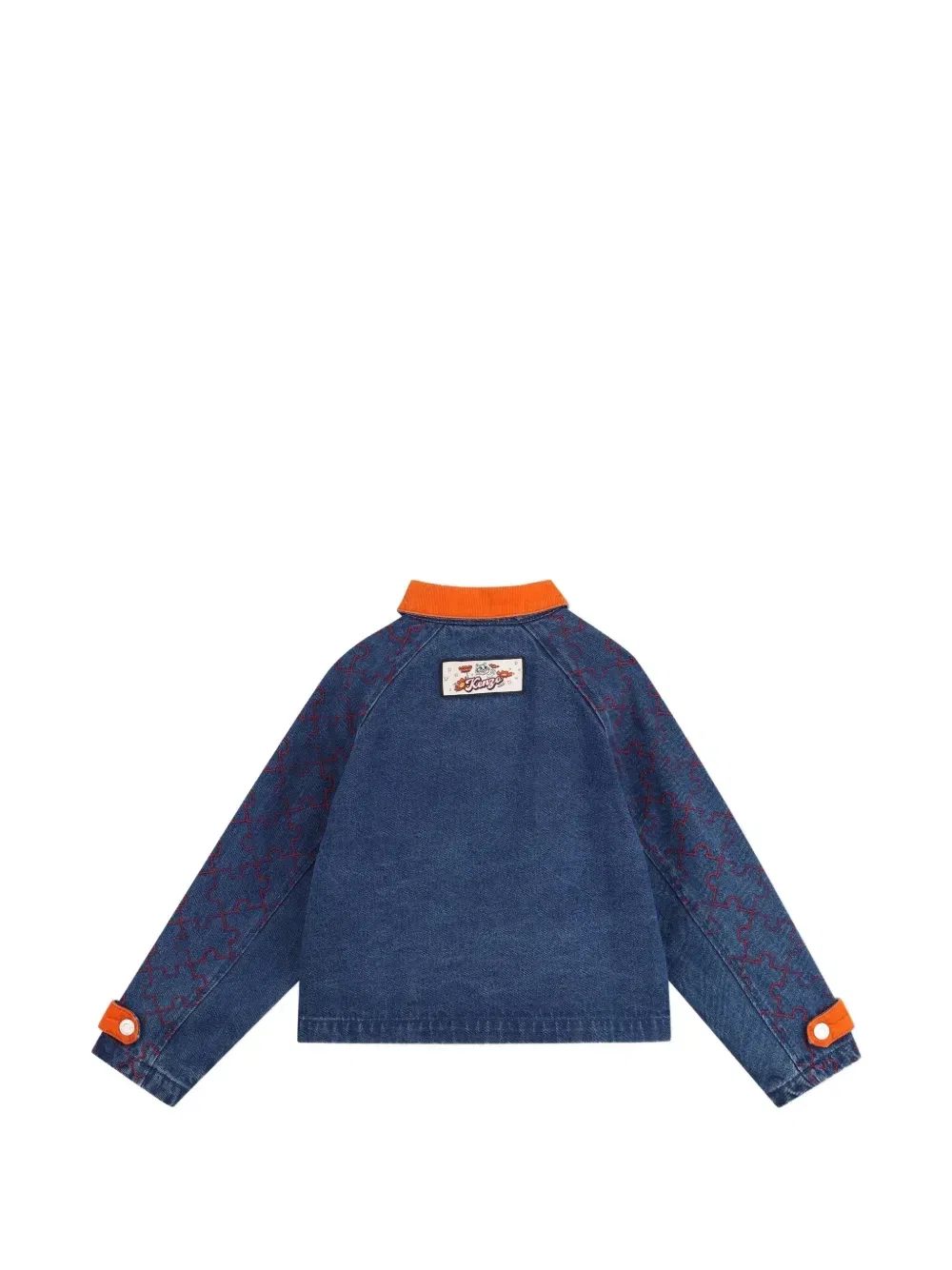 Куртка из джинсовой ткани с вышивкой Kenzo Kids, синий — фото 2