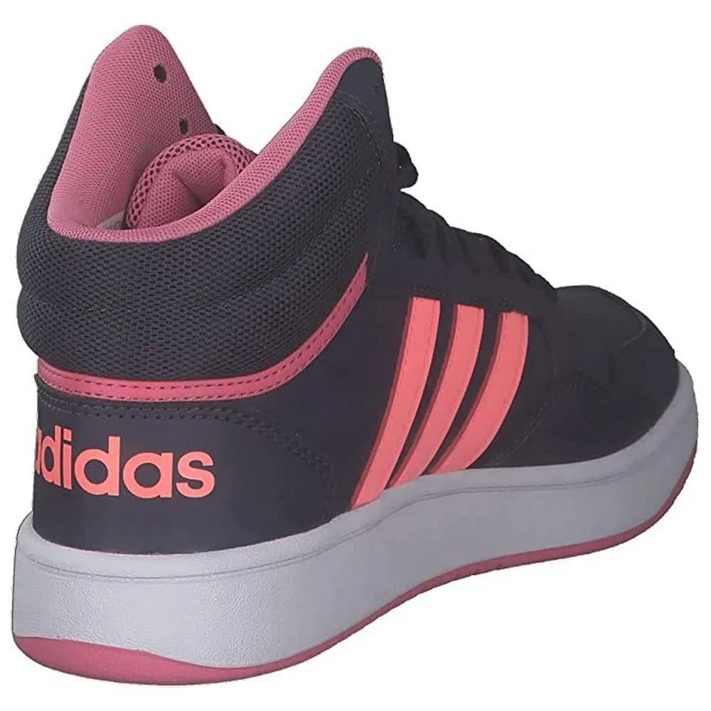 Детские кроссовки для мальчиков и девочек спортивные Hoops Mid 3.0k Adidas, Navy Blue Pink — фото 4