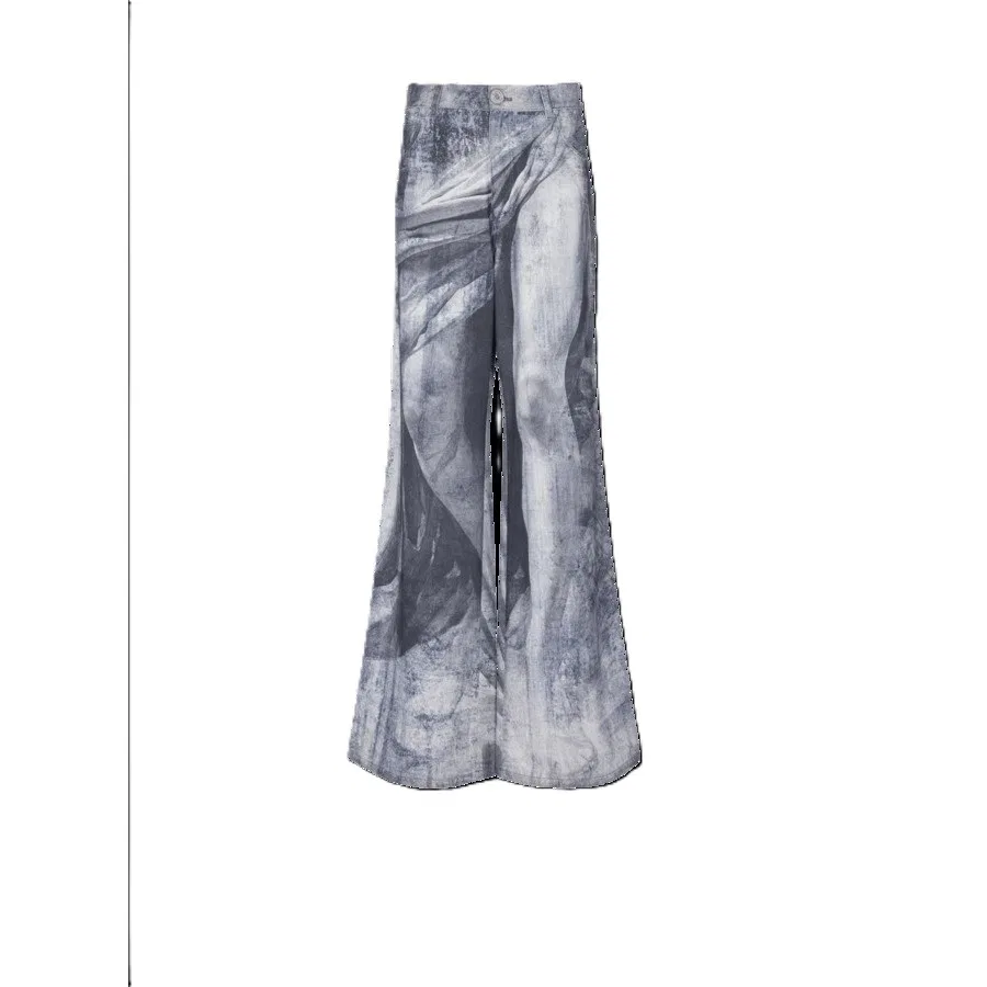 Брюки свободного кроя с принтом Multi Statue Balmain, Blue