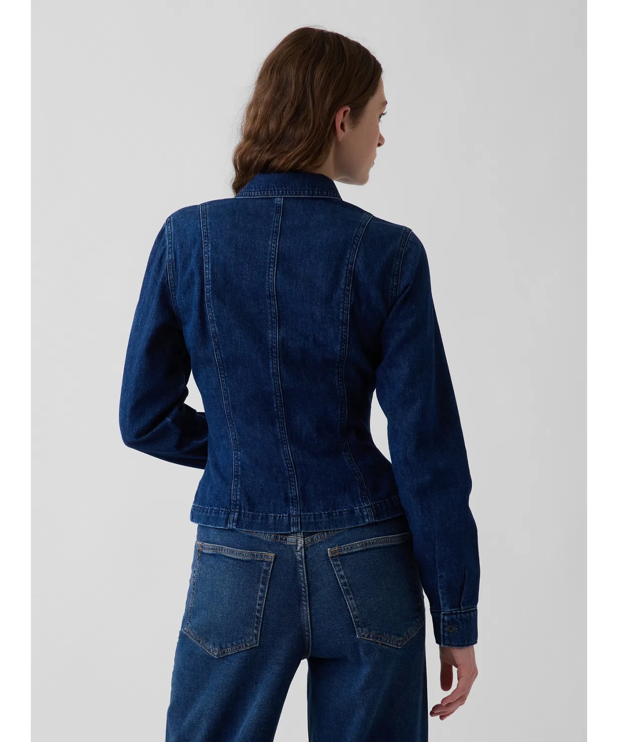 Женская джинсовая рубашка с длинным рукавомGAP, Indigo Blue — фото 2
