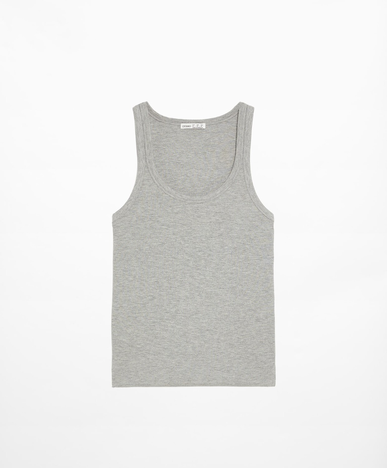 

Топ Oysho Rib Vest, серый