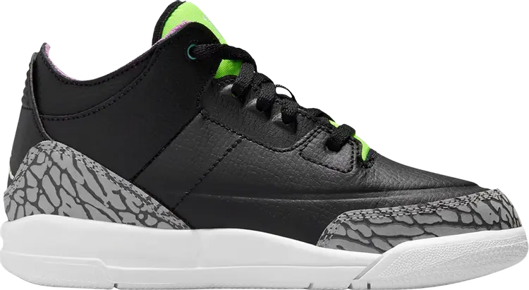 

Кроссовки Air Jordan 3 Retro PS Electric Green, черный