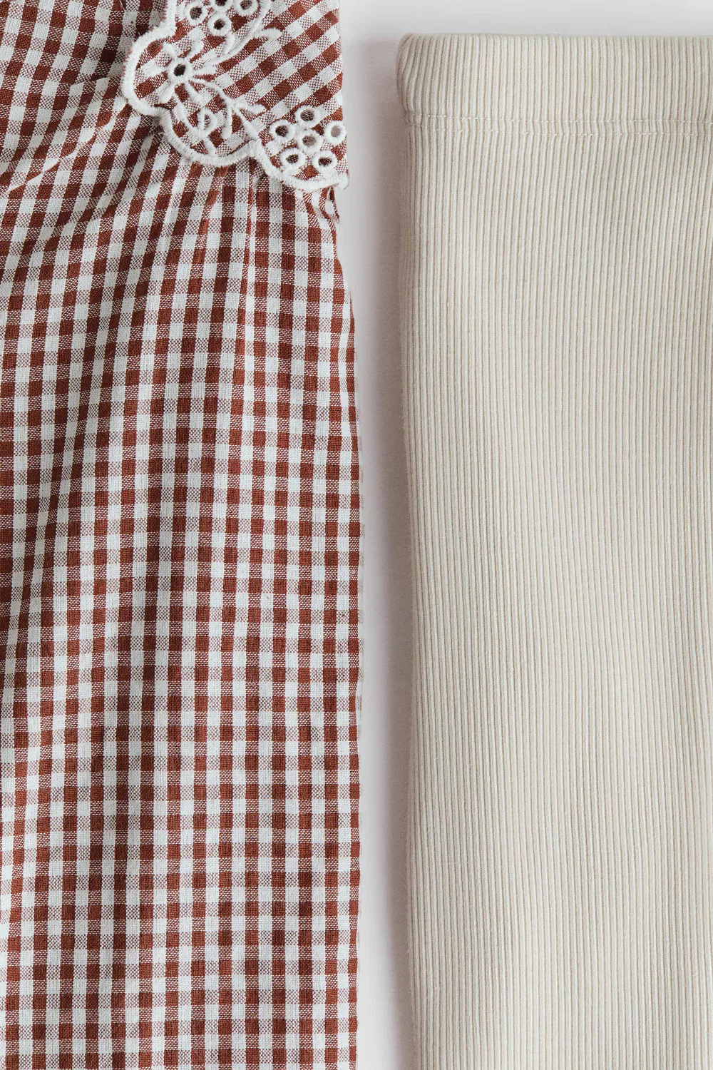 Комплект из двух предметов: блузка и леггинсы H&M, Hellbeige/Braun Kariert — фото 2