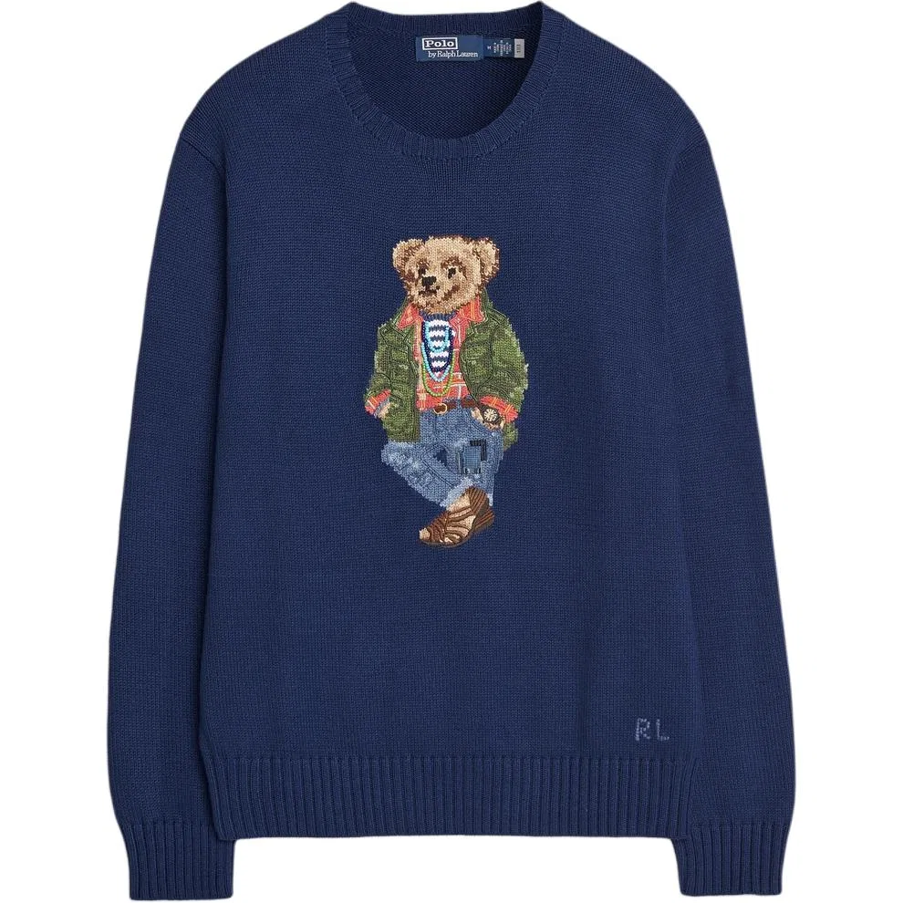 Мужской свитер с принтом Polo Ralph Lauren, Light Aqua Blue