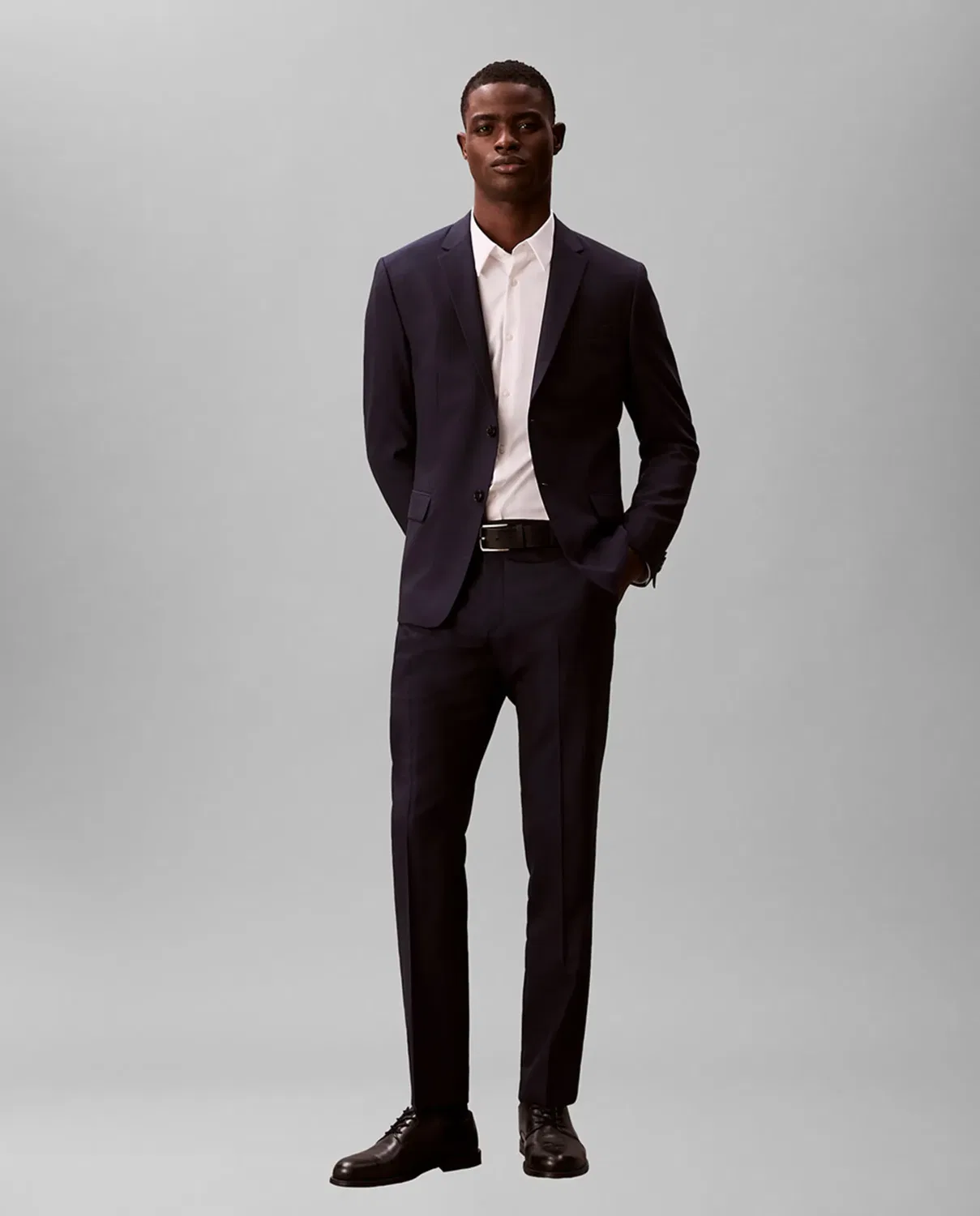 Мужские брюки зауженные из шерсти Calvin Klein, Azul