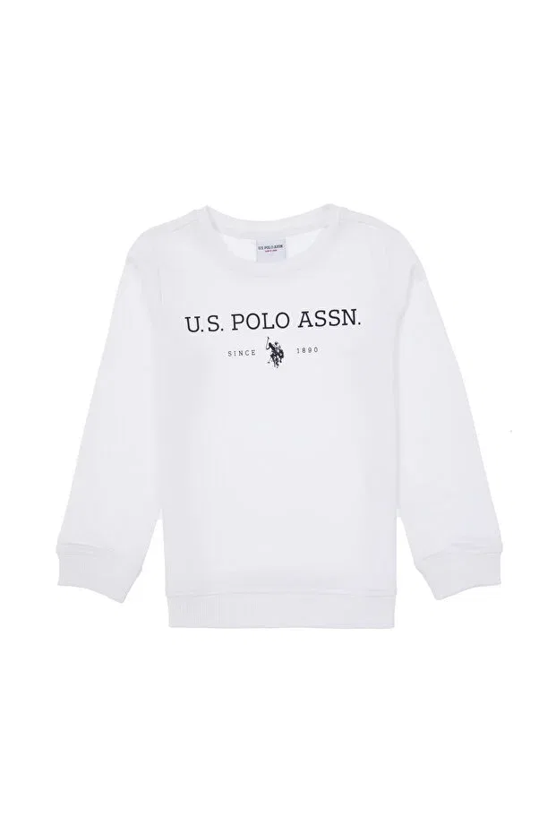 Детские свитшот для мальчиков хлопковый U.S. Polo Assn., White — фото 2