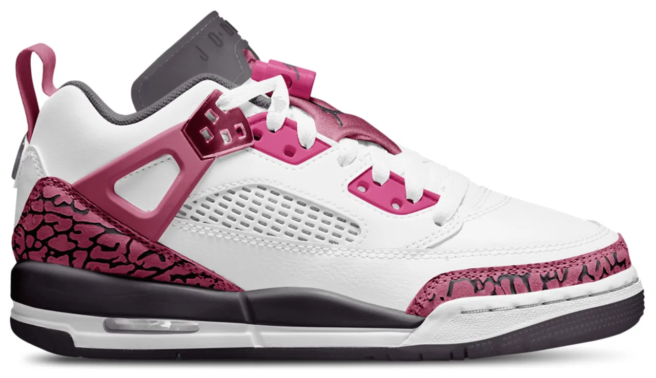 Детские кроссовки для девочек с кожаным верхом Jordan Spizike Low, Black Pink White