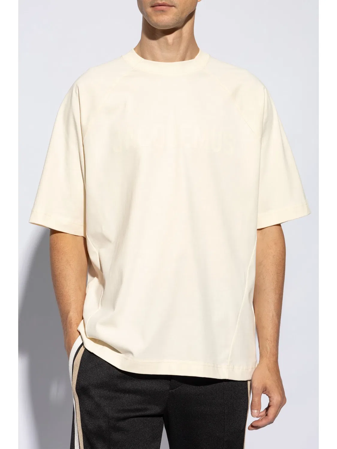 Футболка с логотипом из хлопка Jacquemus, нейтральный — фото 3