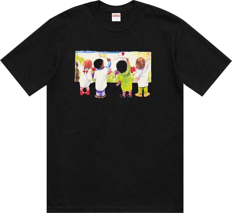 

Футболка Supreme Kids Tee 'Black', черный