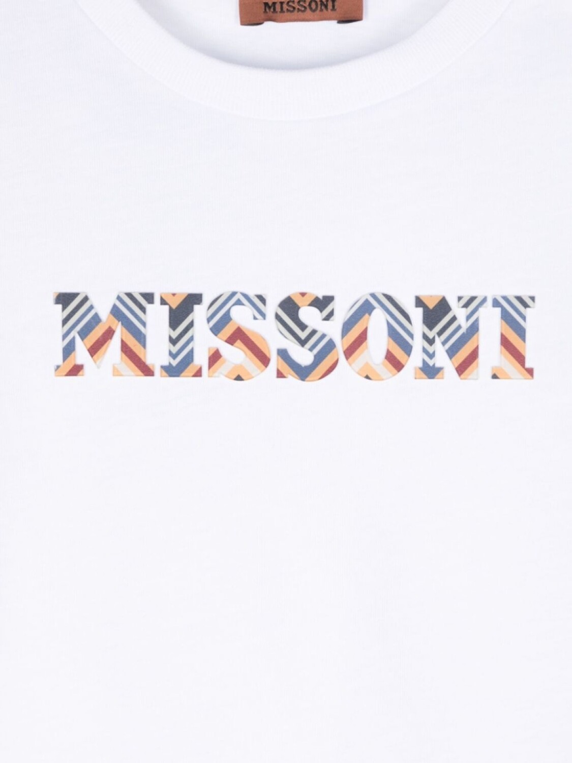 

Missoni Kids футболка с нашивкой-логотипом, белый
