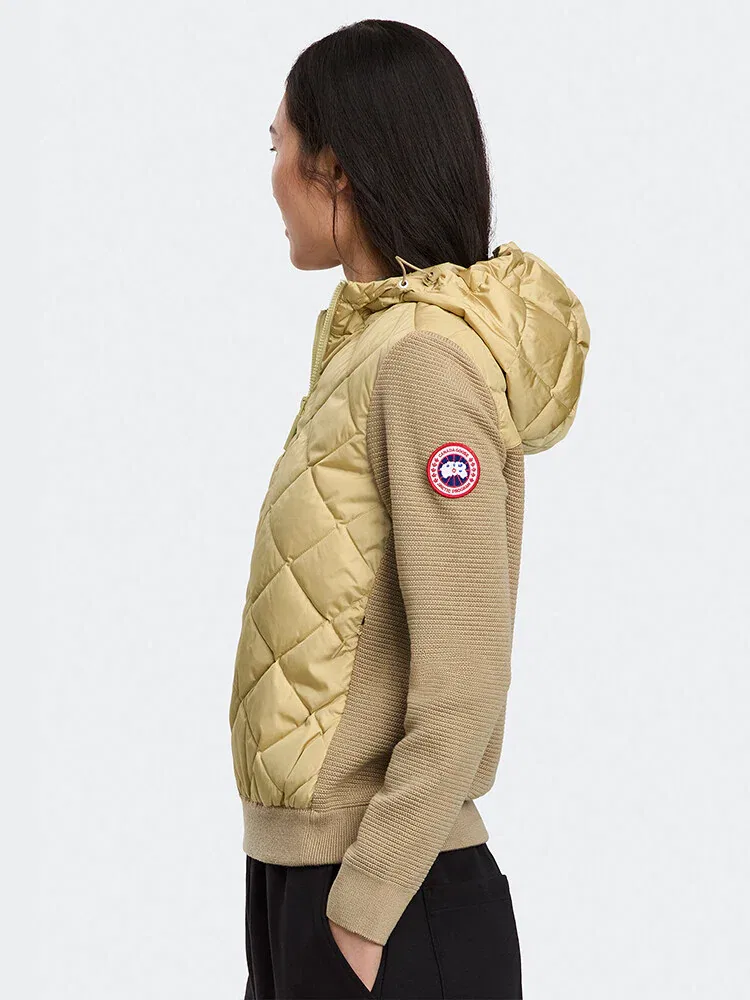 Куртка стеганая с капюшоном Hybrid Quilted Knit Hoody CANADA GOOSE, Beige — фото 2
