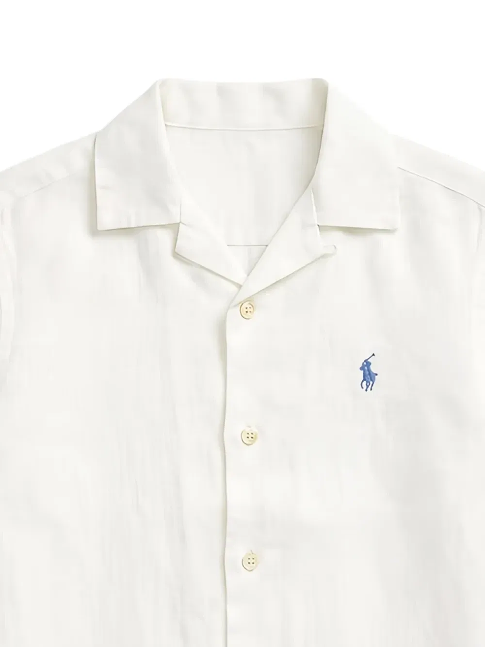 Рубашка с вышитым логотипом Polo Ralph Lauren Kids, белый — фото 2