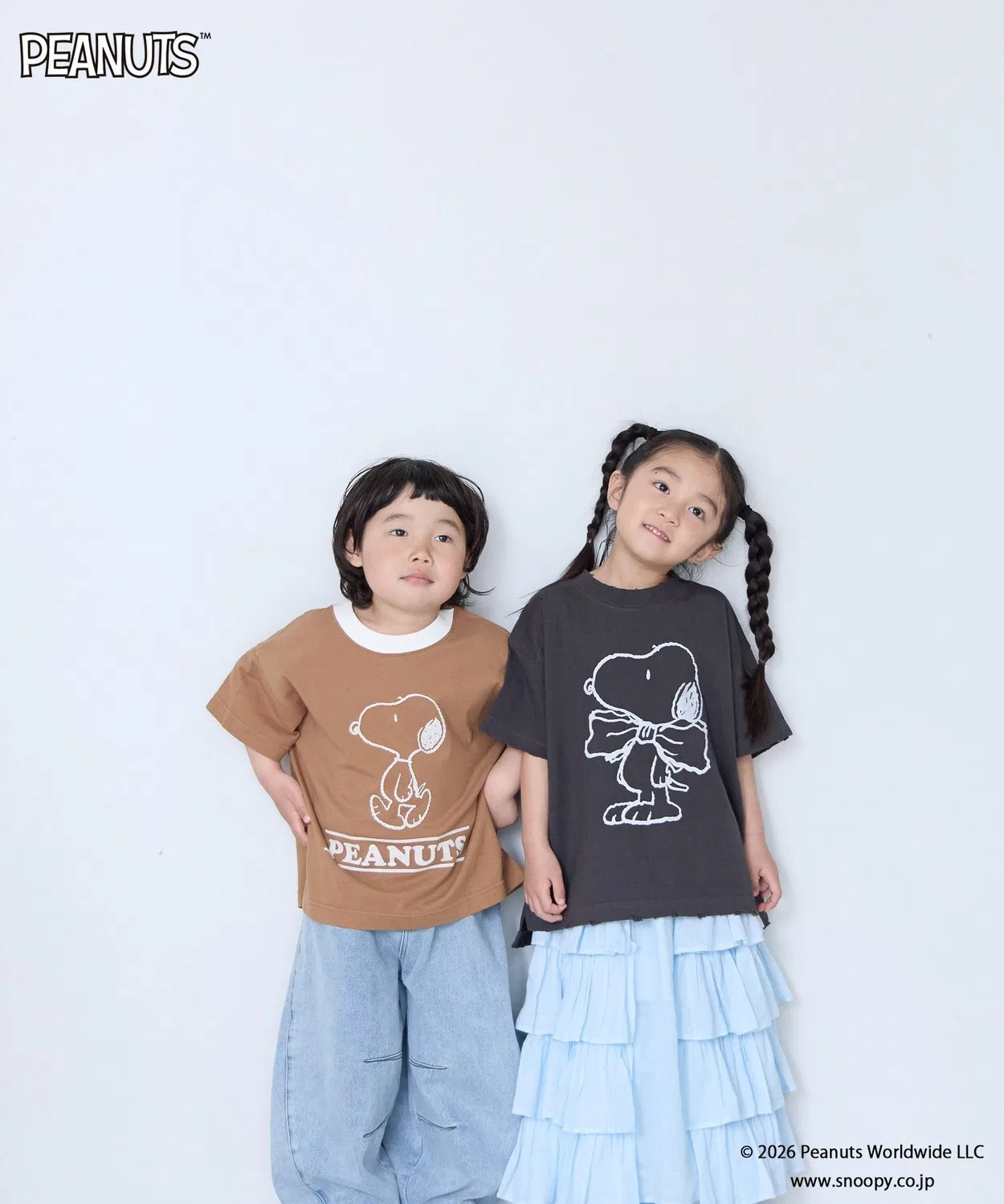 Детская футболка с принтом SNOOPY Vintage Crush LOWRYS FARM, Off White — фото 3