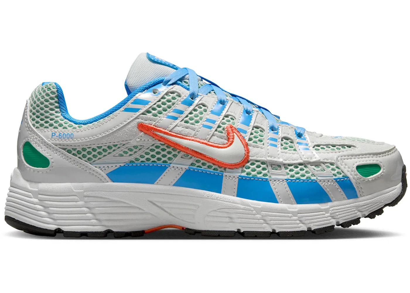 Детские кроссовки Lifestyle Nike P-6000, Summit White/University Blue/Stadium Green/Magic Ember
