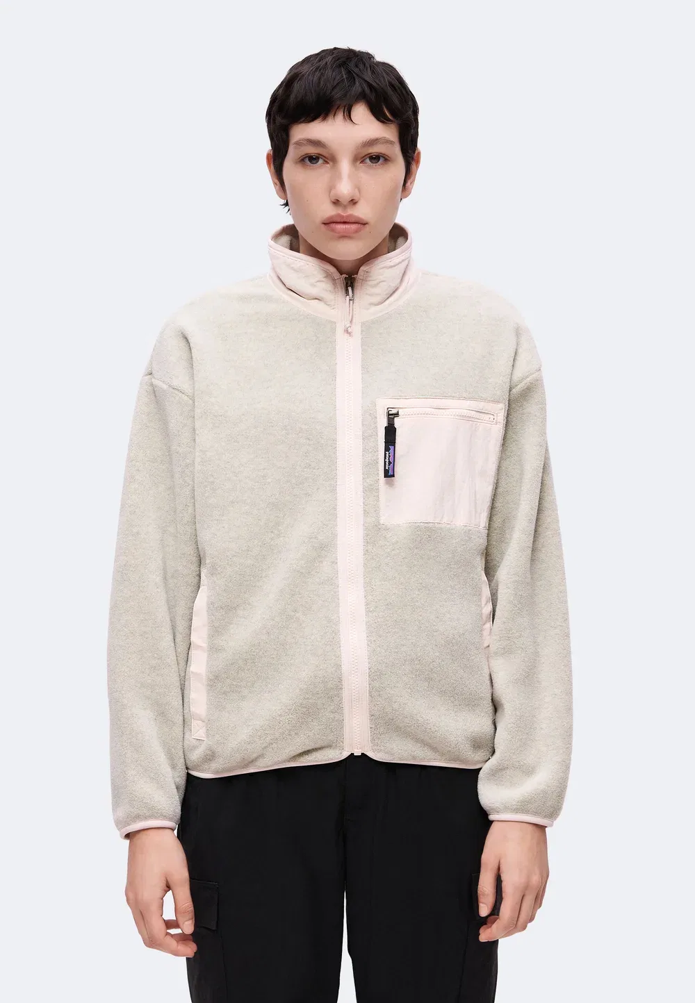 Synch - флисовая куртка Patagonia, Oatmeal/Pink Frost