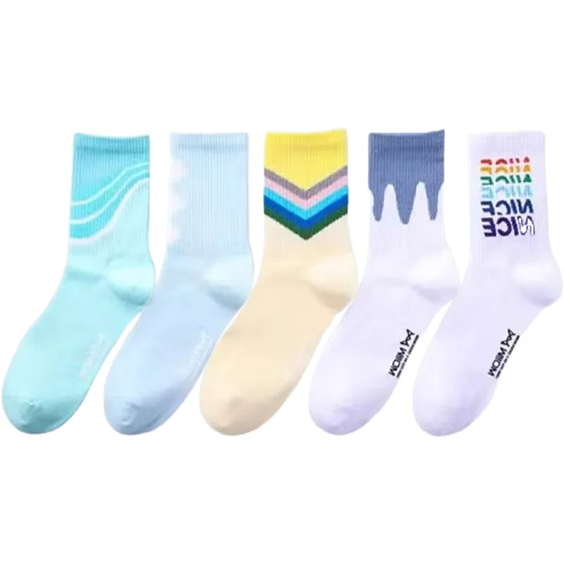Детские носки с принтом, комплект из 5 пар, Ice Cream Mixed Color 5 Pack, MIIOW