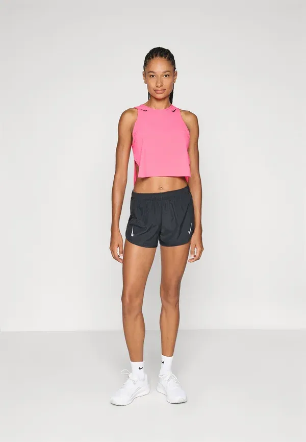 Топ Dri-fit Aeroswift Nike Performance Hyper Pink/Black, черный/розовый — фото 2