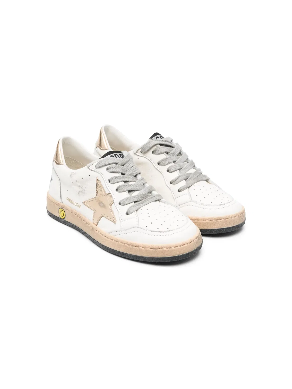 Golden Goose Детские кеды на шнуровке белые