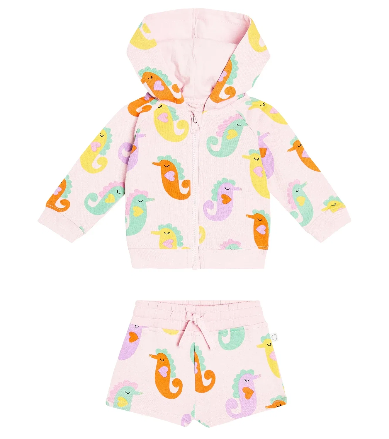 Комплект из худи и шорт хлопковый Stella Mccartney Kids, розовый