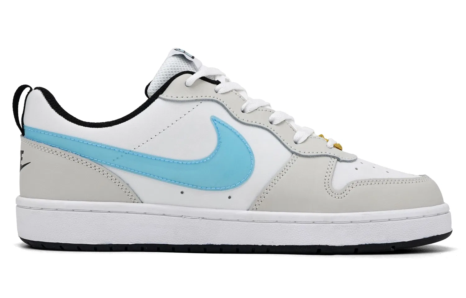 Кроссовки для скейтбординга Court Borough Kids, Nike, White Gold — фото 3