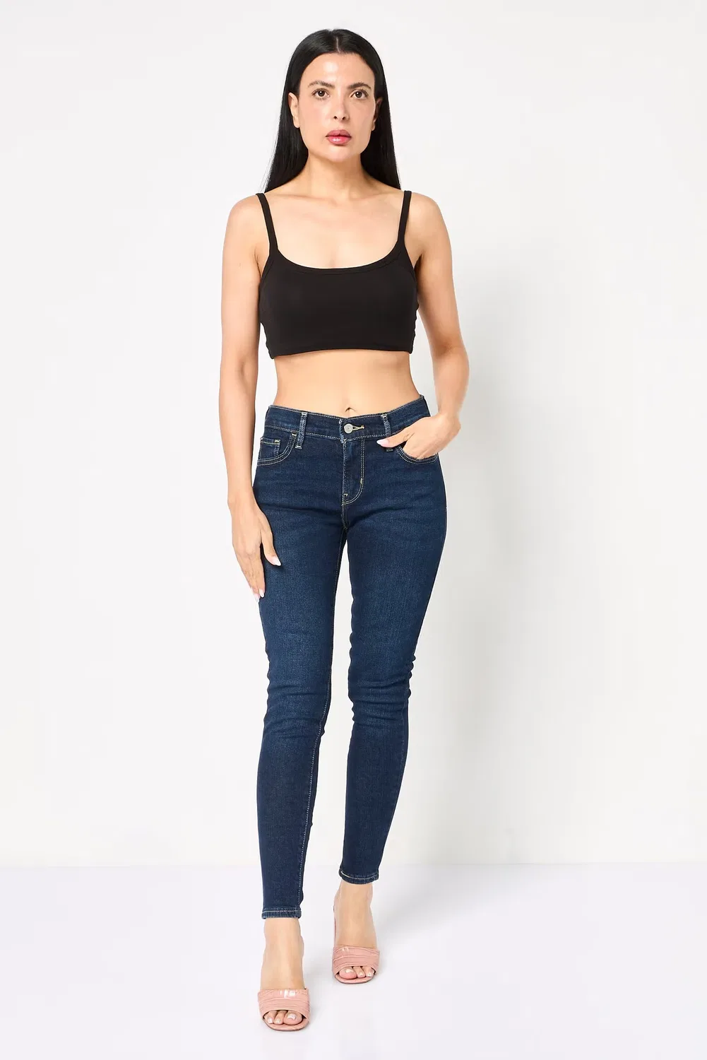 Levi'S Джинсы супер скинни с эффектом потертости, синий — фото 2