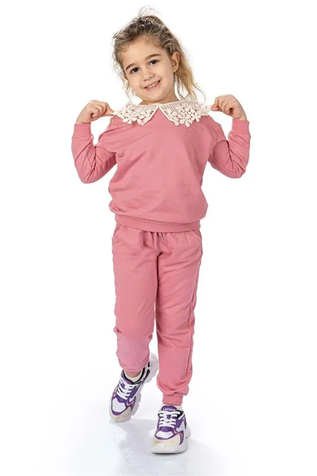 Детский комплект спортивного костюма для девочек хлопковый Mnk Baby&Kids, Rose Dry — фото 3