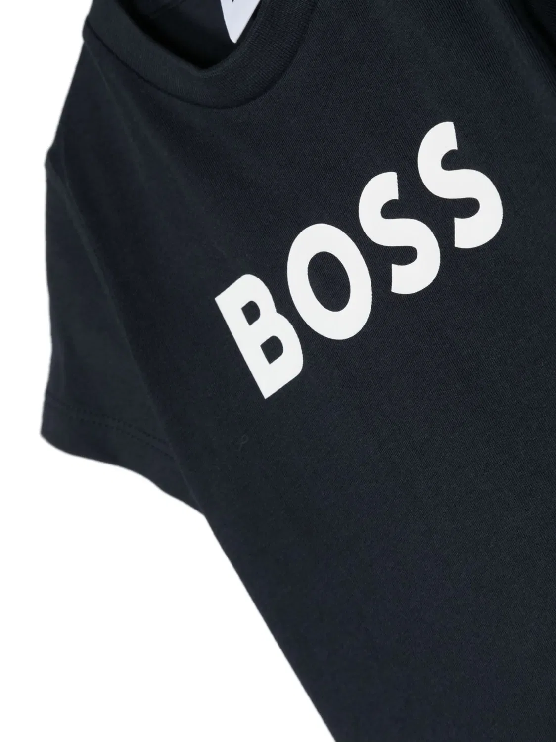 BOSS Футболка хлопковая синяя — фото 2