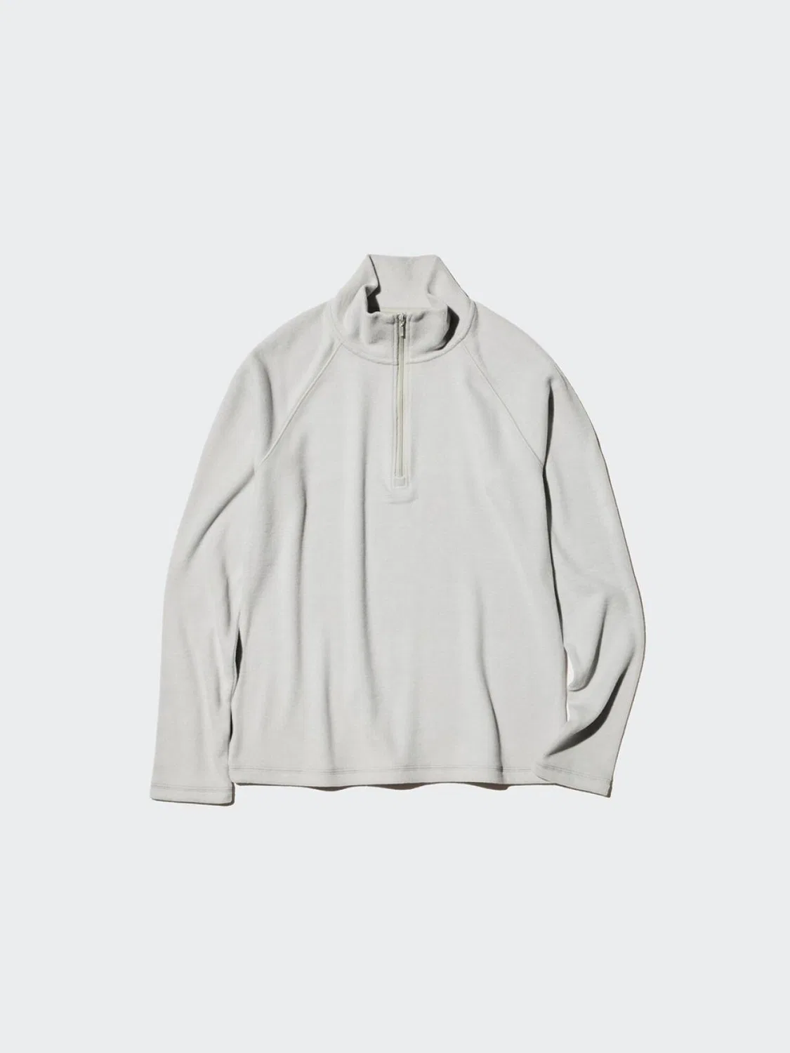 Толстовка с флисовой подкладкой и молнией Uniqlo, светло-серый