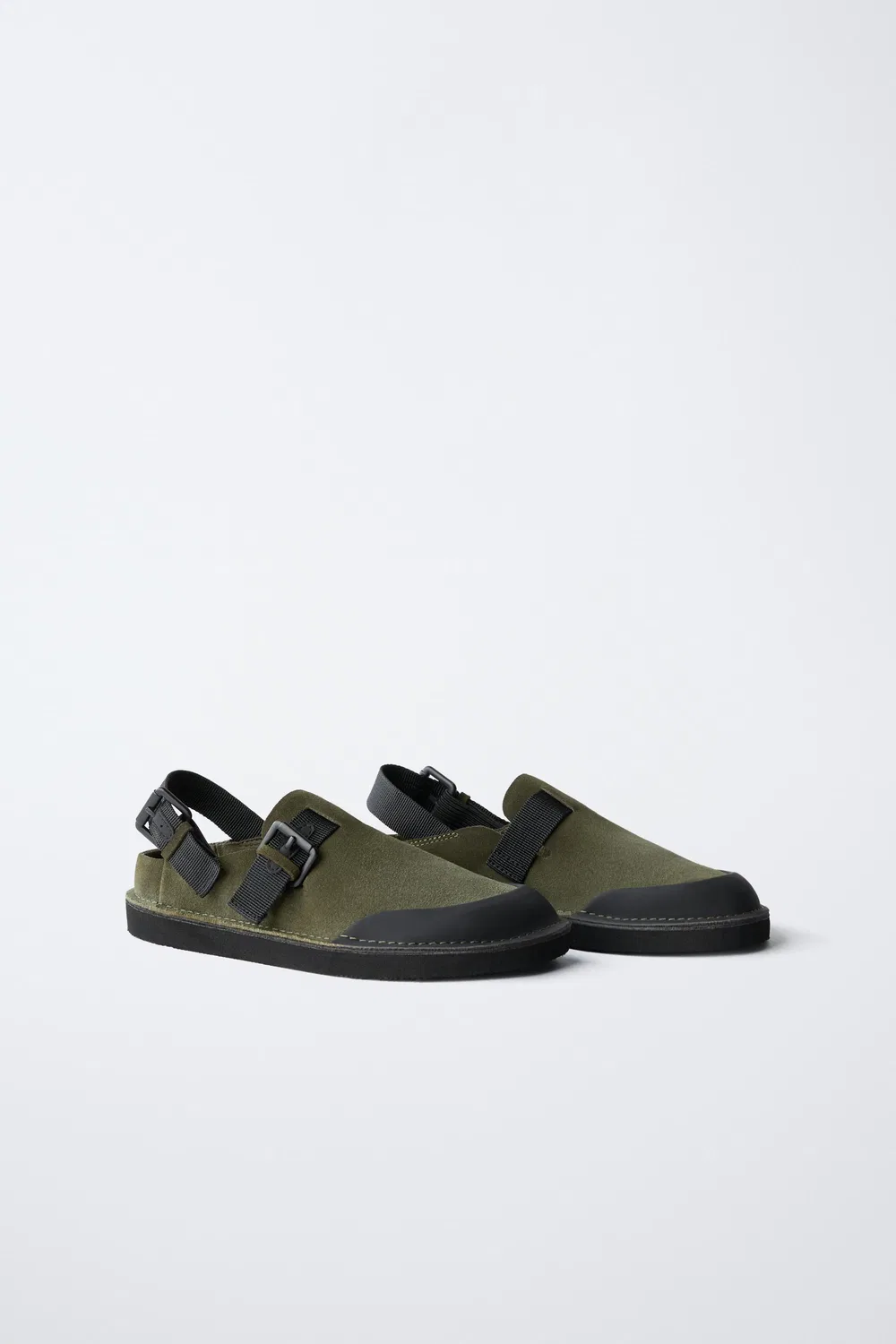 Скрученные сабо ZARA, Khaki Green — фото 2