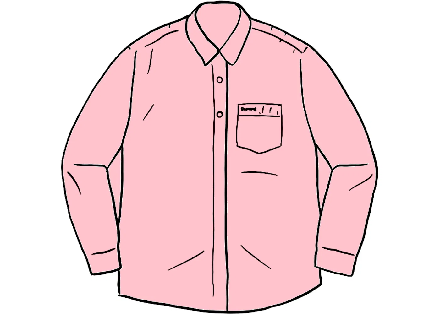 Мужская рубашка с длинным рукавом Supreme Shirt, Red