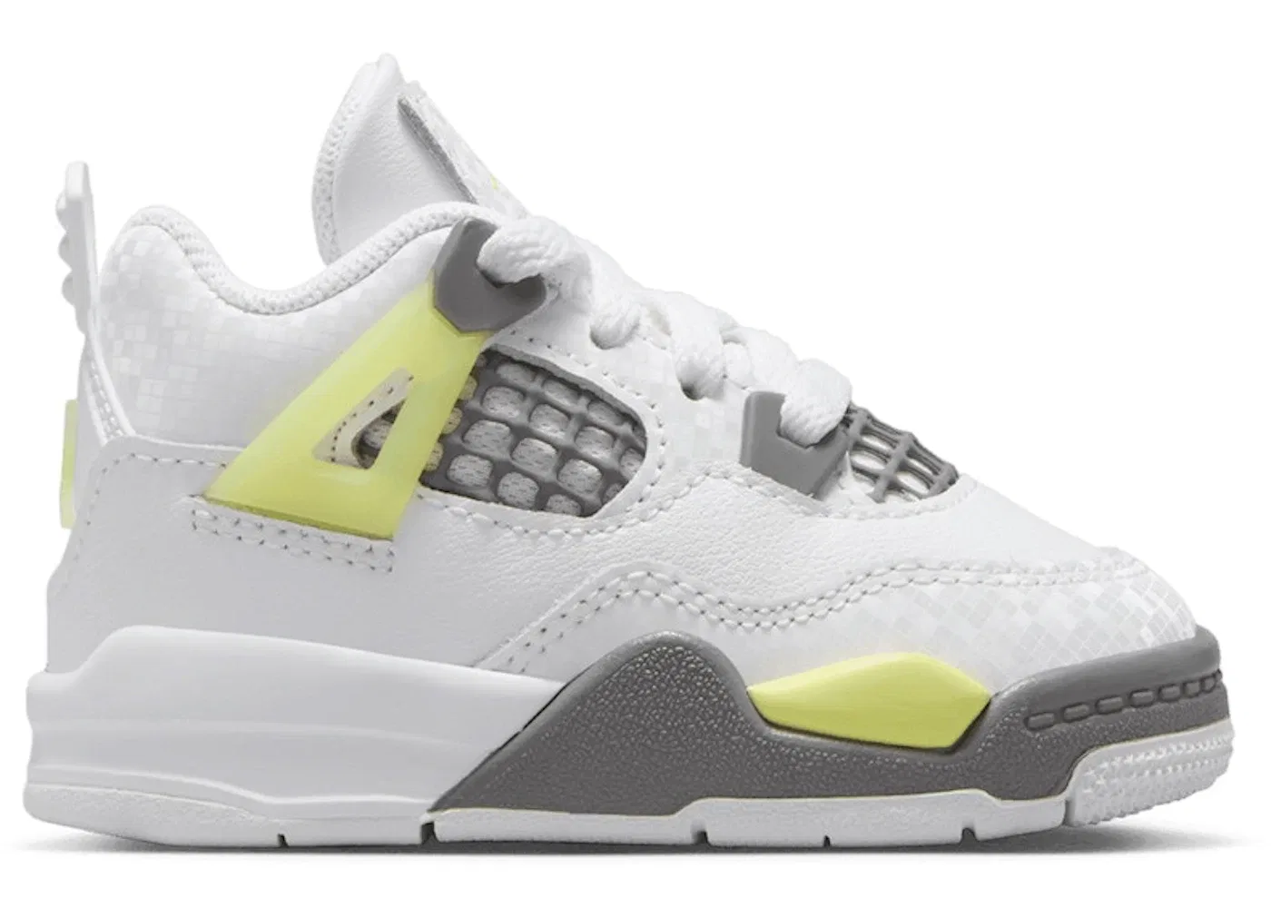 Детские кроссовки Lifestyle Jordan 4 Retro Jordan, White/Light Lemon Twist/Light Graphite