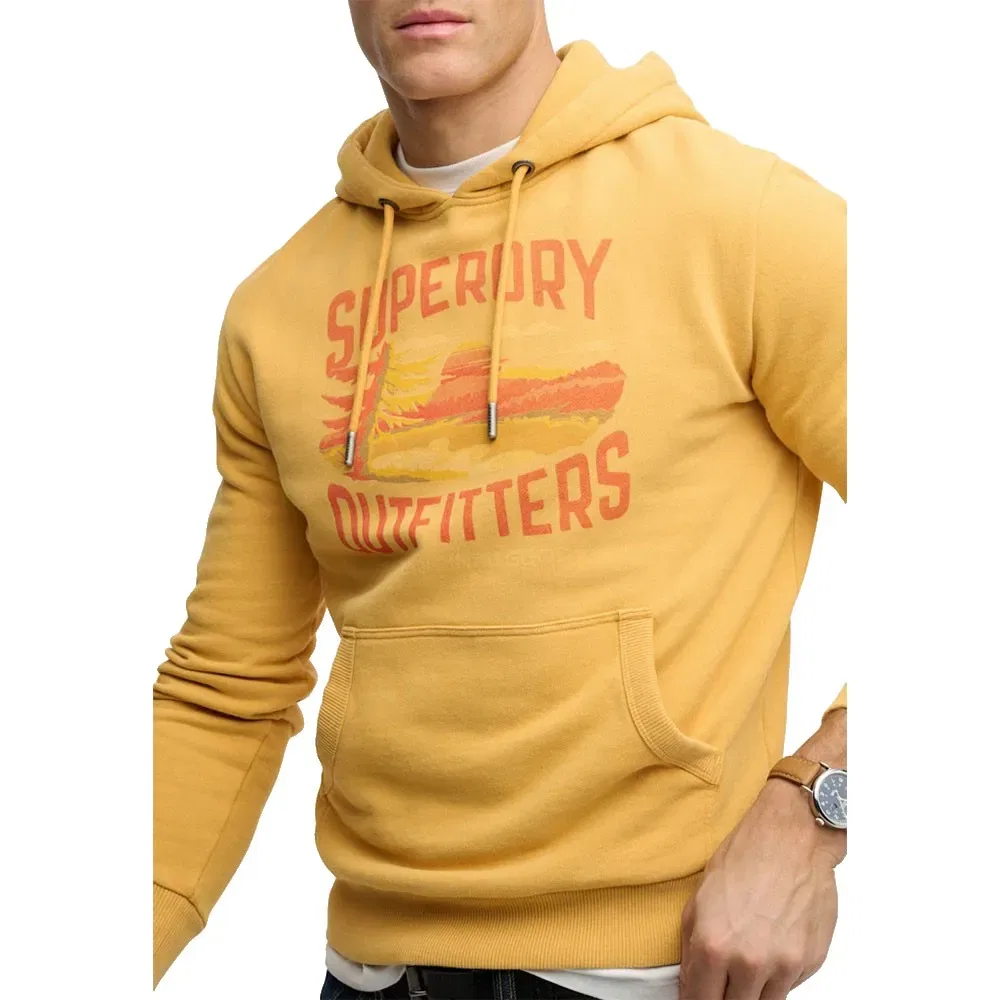 Худи Mountain Relaxed Fit Superdry, желтый — фото 4