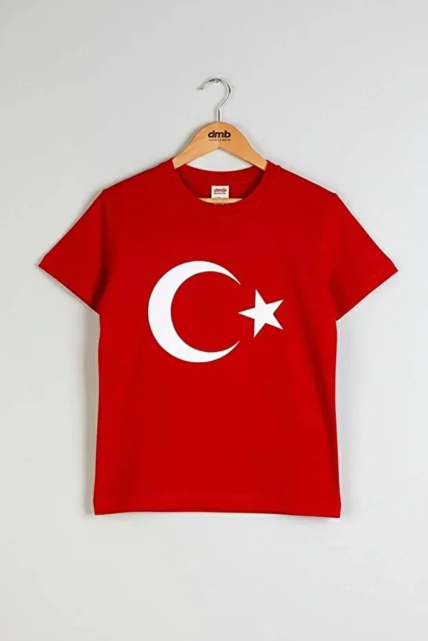 Детская футболка с принтом Moon and star t-shirt Dmb Kids, Red