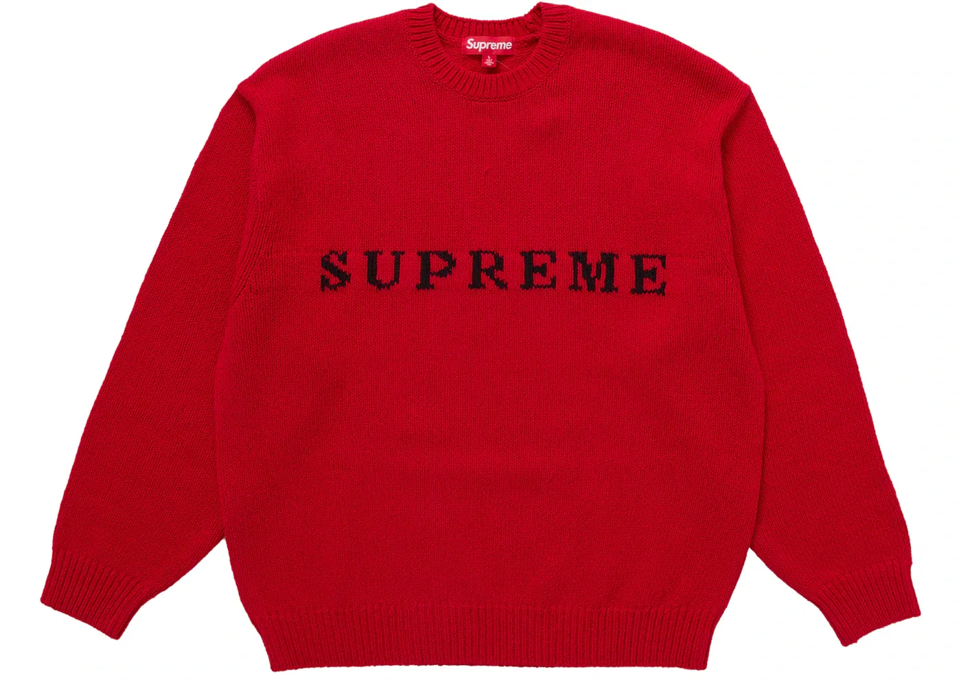 Мужской свитер с контрастным логотипом Supreme Sweater (FW25), Red