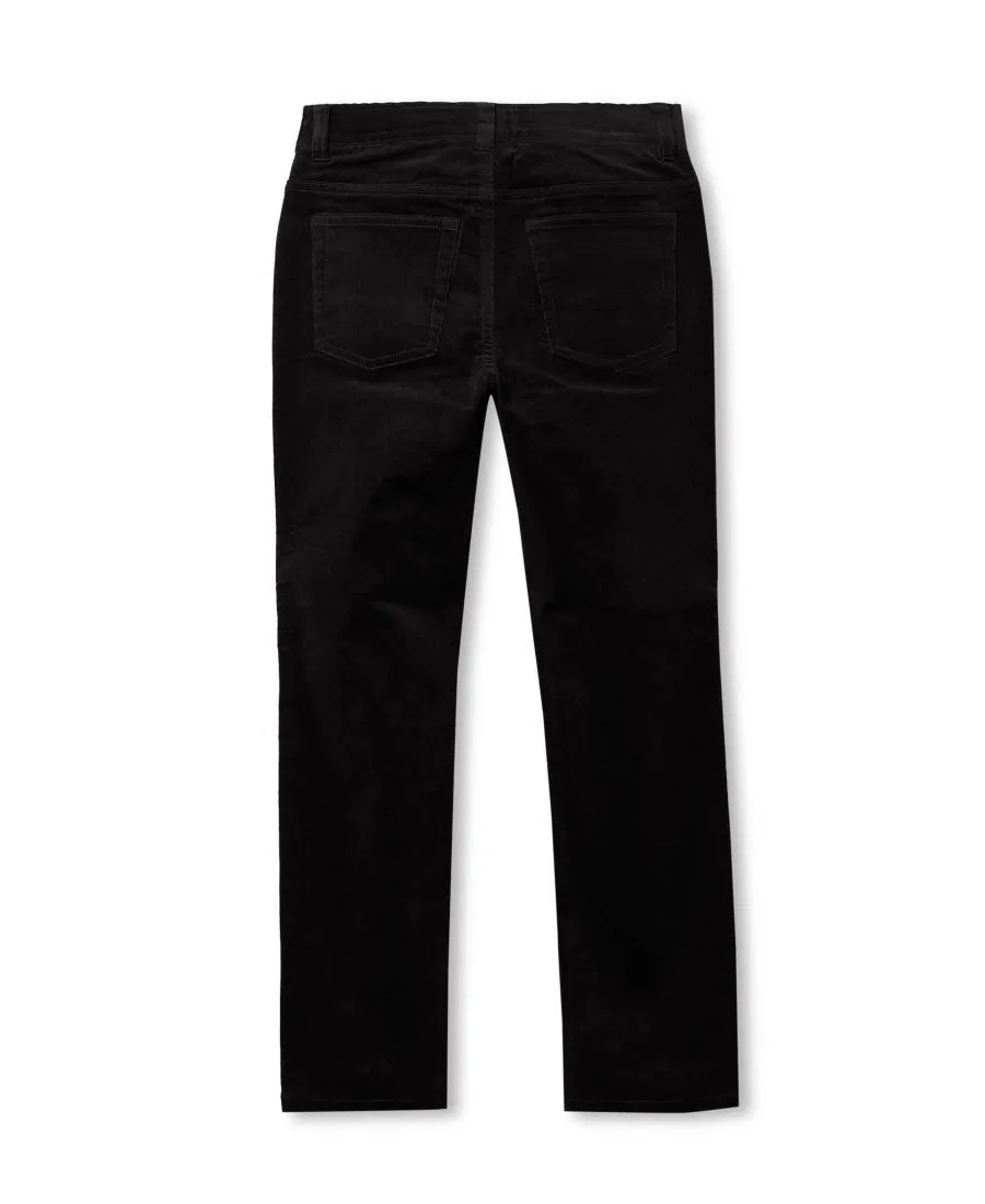 Брюки из stretch-корда с 5 карманами Big Boys Stretch Cord 5 Pocket Pants Lands' End, Black — фото 2