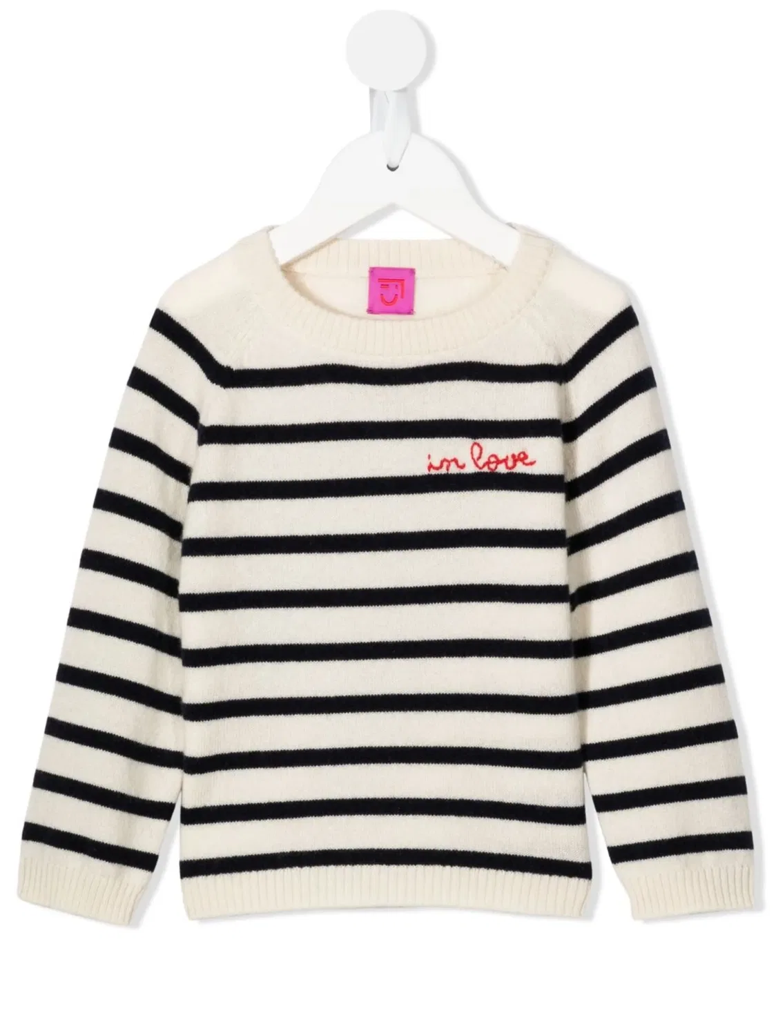Полосатый кашемировый пуловер Cashmere In Love, белый