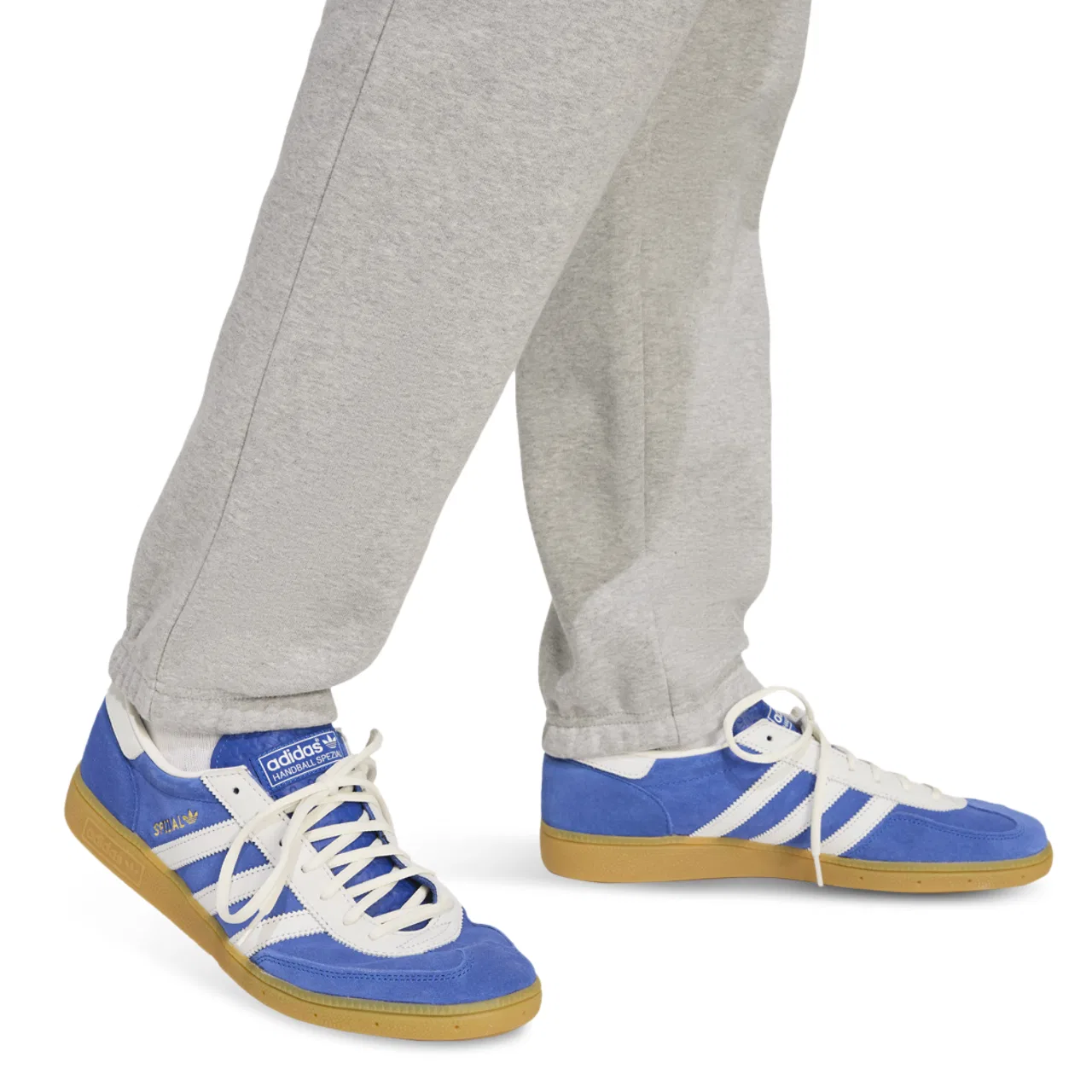 Мужские спортивные брюки Trefoil Essentials Adidas, цвет Medium Grey Heather/White — фото 4