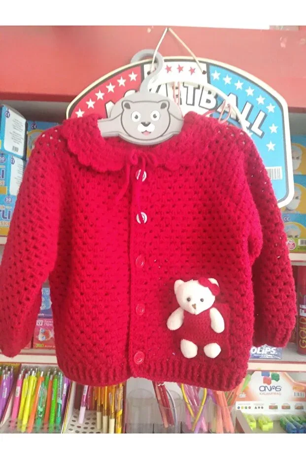 Детский кардиган с длинным рукавом Kartopu Baby One, Красный — фото 2