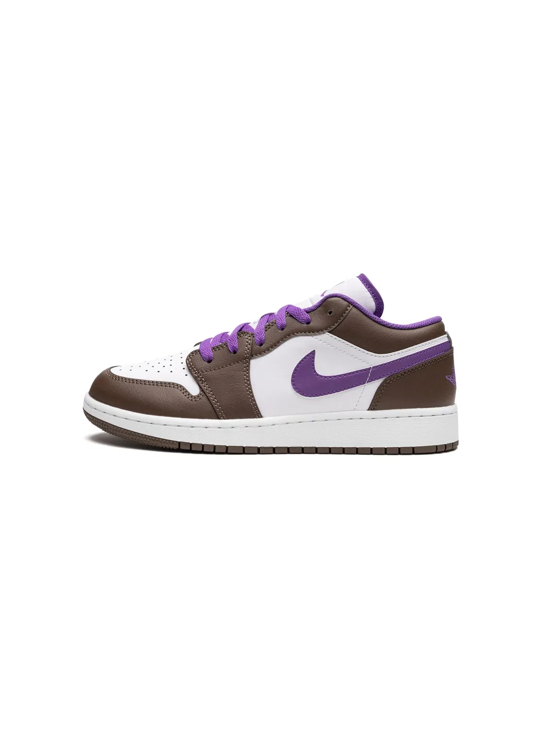 Кроссовки Air Jordan 1 Low в Паломино/Диком Ягоде, коричневый — фото 2