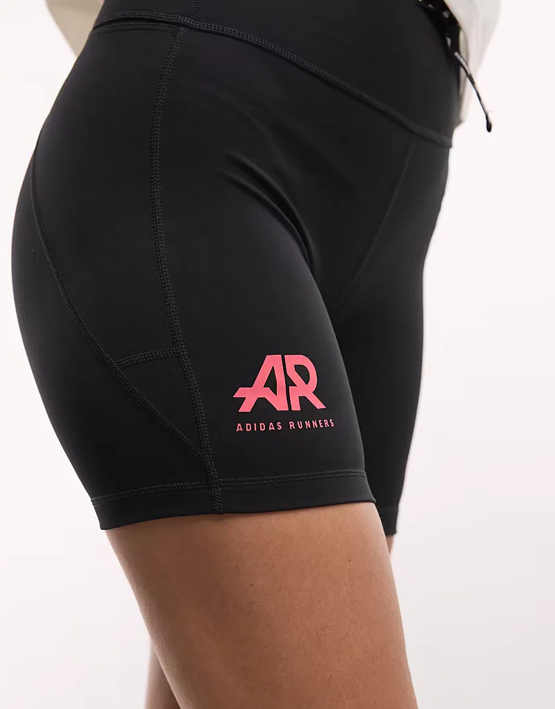 Беговые шорты Adidas Running AR с контрастным логотипом, черный — фото 4
