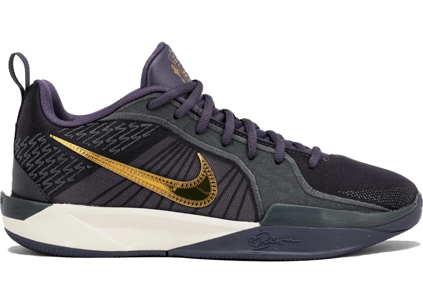 Детские кроссовки для девочек Nike Sabrina 2 KC, Dark Raisin Metallic Gold Anthracite