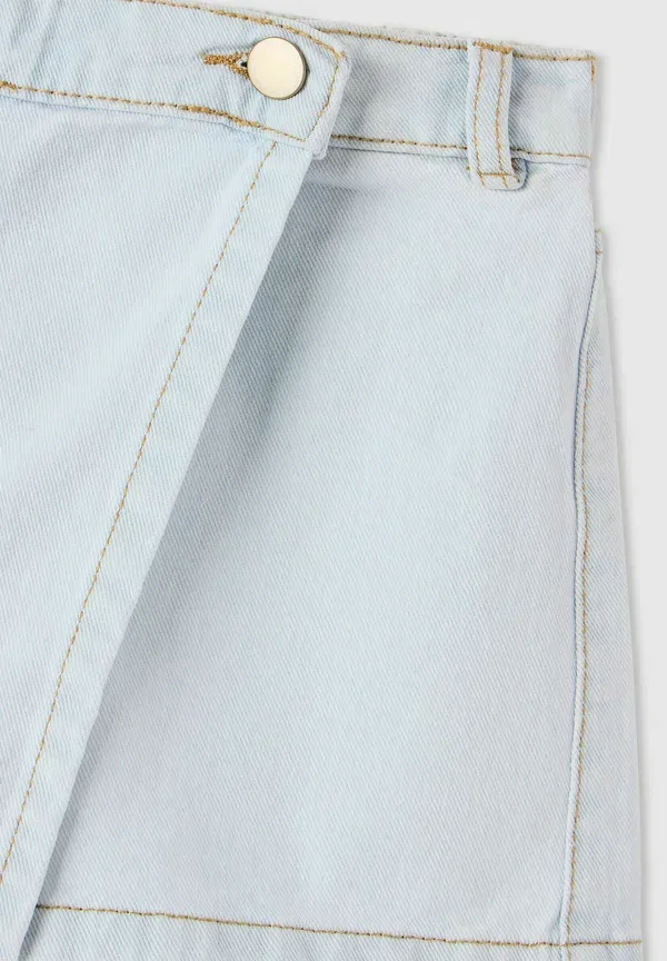 Брюки джинсовые Gonna tinta unita, Terranova, Var Blu Denim Chiaro, светло-голубой — фото 2