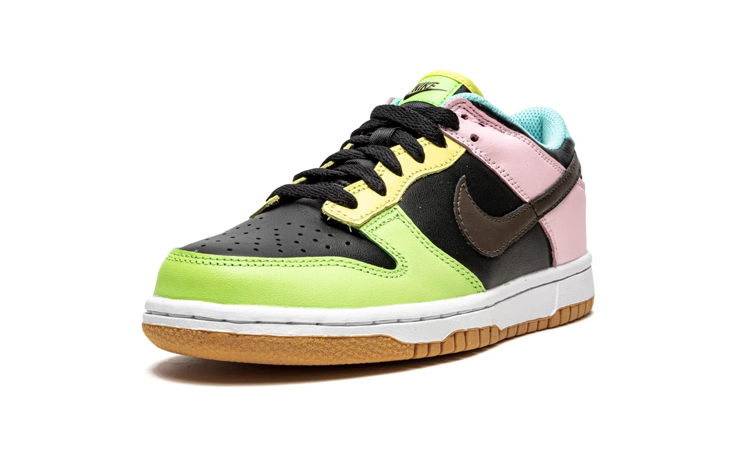 Детские кроссовки для мальчиков с закрытым носком NIKE Dunk Low NIKE, White/Laser Fuchsia — фото 4